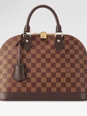 Louis Vuitton Alma Pm Brown Damier Ebene Dome Satchel